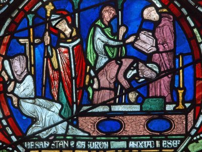Cure of the Daughters of Godbald of Boxley, early 13th century by English School