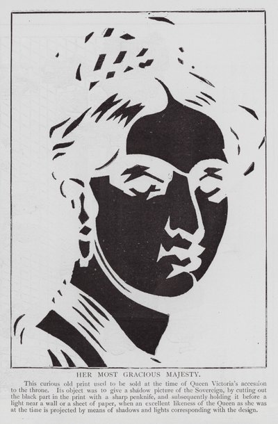 Cut Out Portrait of Queen Victoria by English School