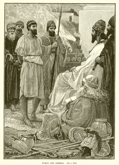 Cyrus and Croesus by English School