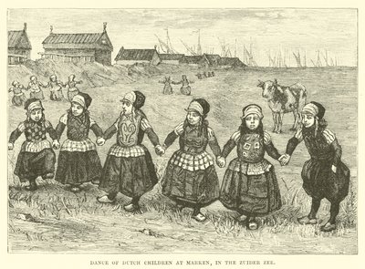 Dance of Dutch children at Marken, in the Zuider Zee by English School