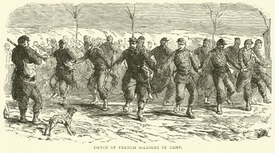 Dance of French Soldiers in Camp, November 1870 by English School
