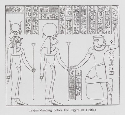 Dancing: Trajan Dancing Before the Egyptian Deities by English School