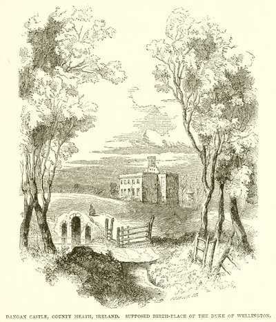 Dangan Castle, County Meath, Ireland. Supposed Birth-Place of the Duke of Wellington by English School