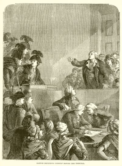 Danton Defending Himself Before the Tribunal by English School