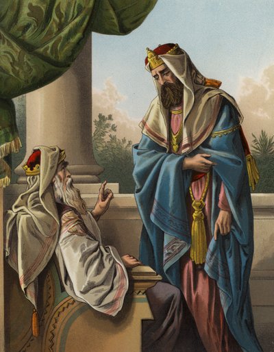 David Gives a Charge to Solomon by English School