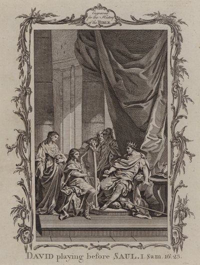 David Playing Before Saul by English School