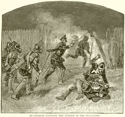 De Gourges Avenging the Murder of the Huguenots by English School