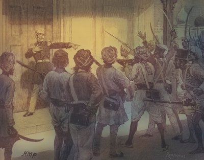 De Kantzow defending the treasury at Mynporree, from 