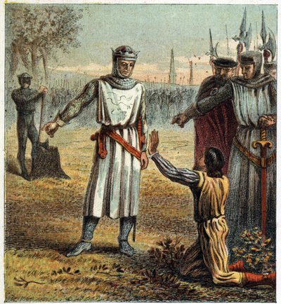 Death by decapitation of Piers Gaveston by English School