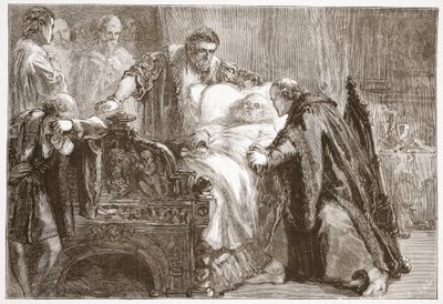 Death of Frederic the Wise, Elector of Saxony by English School