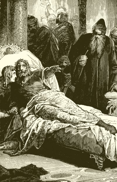 Death of Frederick II at Palermo by English School