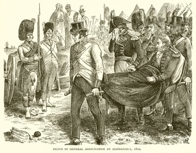 Death of General Abercrombie at Alexandria, 1801 by English School