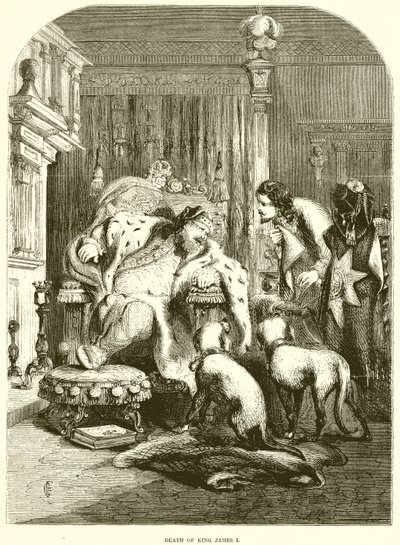 Death of King James I by English School