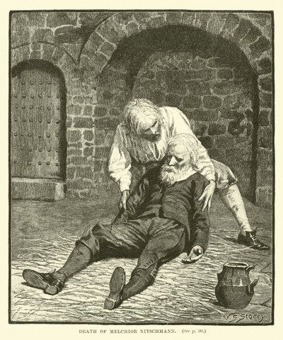 Death of Melchior Nitschmann by English School