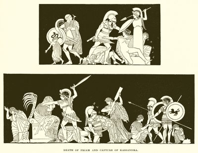 Death of Priam and Capture of Kassandra by English School