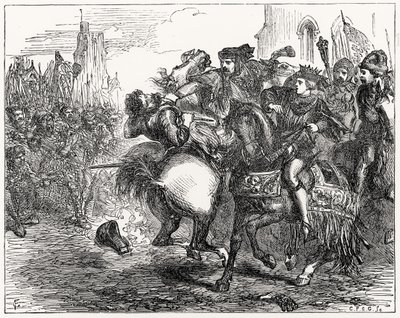 Death of Wat Tyler (d.1381) by English School