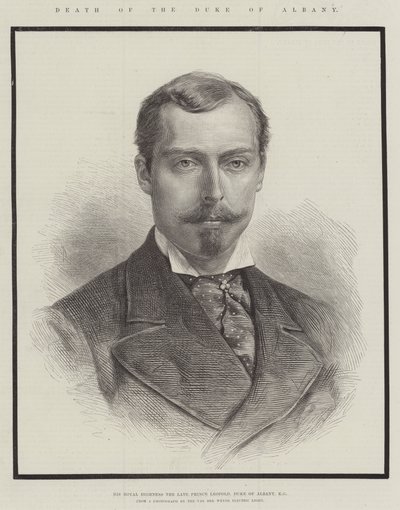 Death of the Duke of Albany, His Royal Highness the late Prince Leopold, Duke of Albany, KG by English School