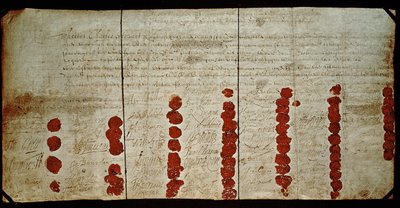Death Warrant of Charles I, 29th January 1649 by English School