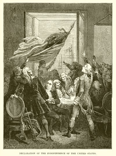 Declaration of the Independence of the United States by English School