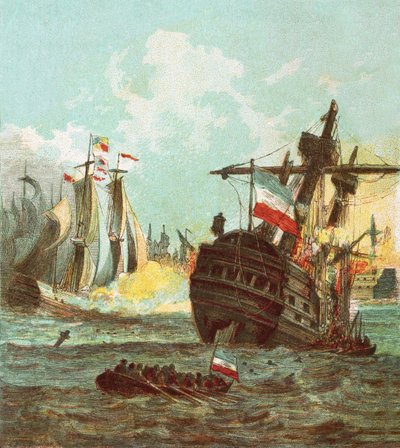 Defeat of the Dutch Fleet by English School