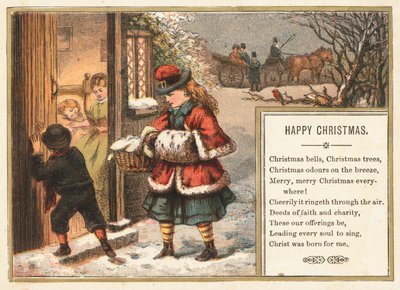 Delivering a Christmas Basket by English School