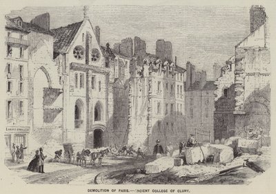 Demolition of Paris, Ancient College of Cluny by English School