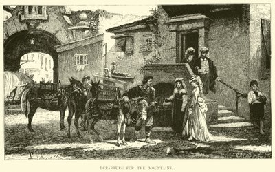 Departure for the mountains by English School