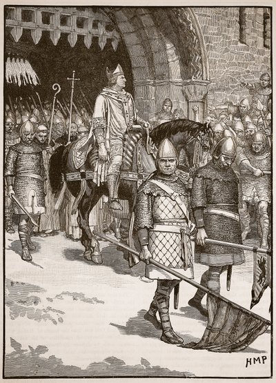 Departure of Bishop Odo from Rochester (Illustration from Cassell