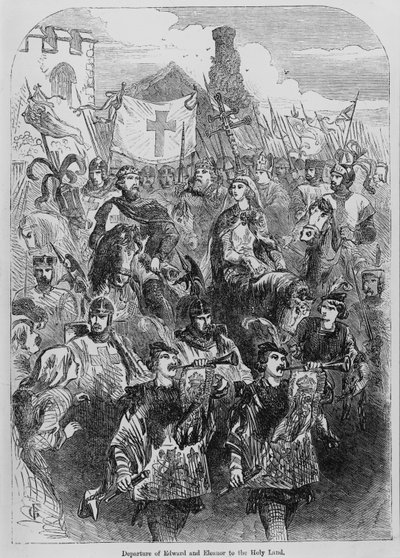 Departure of Edward I and Eleanor of Castile to the Holy Land by English School