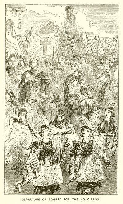 Departure of Edward for the Holy Land by English School