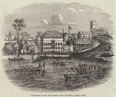 Departure of the Ex-Governor from Freetown, Sierra Leone by English School