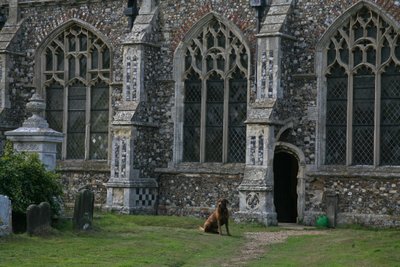 Detail on the south side of the church by English School