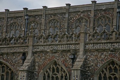 Detail on the south side of the church by English School