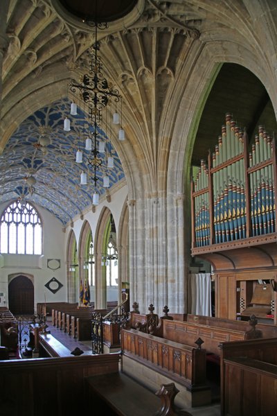 View of Axbridge Church - Interior View by English School