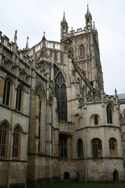 Depicting the east end of the cathedral seen from the north east by English School