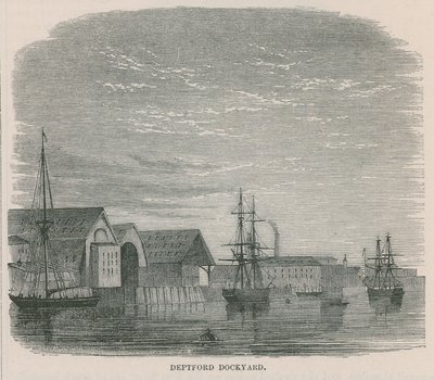 Deptford Dockyard by English School