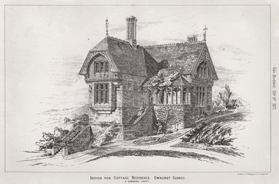 Design for Cottage Residence, Ewhurst, Surrey by English School
