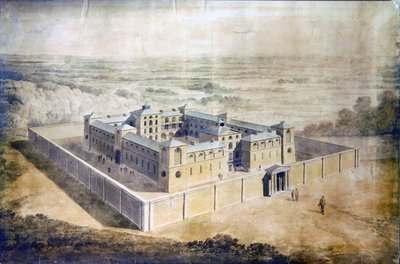 Design for a Neo-Classical Prison, c.1790 by English School