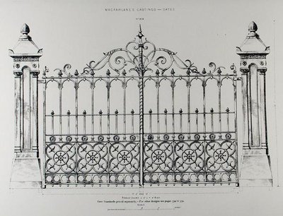 Design for a gate, from 