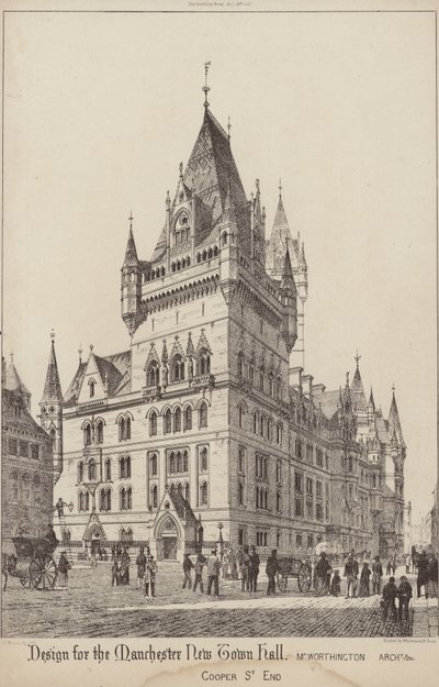 Design for the Manchester New Town Hall by English School