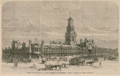 Design for the New Dead-Meat Market in Smithfield by English School