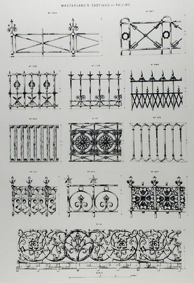 Designs for Cast-Iron Railings, from 