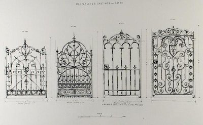 Designs for cast-iron railings, from 