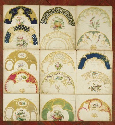Designs for Porcelain Plates for the Daniel Factory, Staffordshire, c.1846 by English School