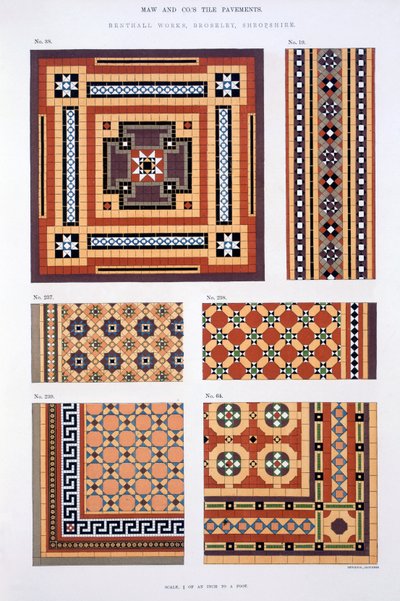Designs from the Trade Catalogue of Maw & Sons Tile Pavements by English School