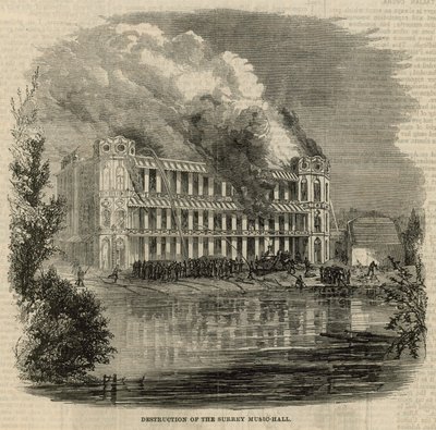 Destruction of the Surrey Music Hall by English School
