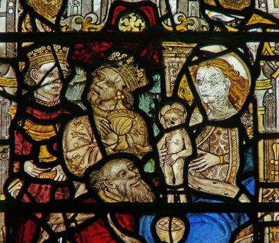 Detail (Adoration of the Magi) by English School