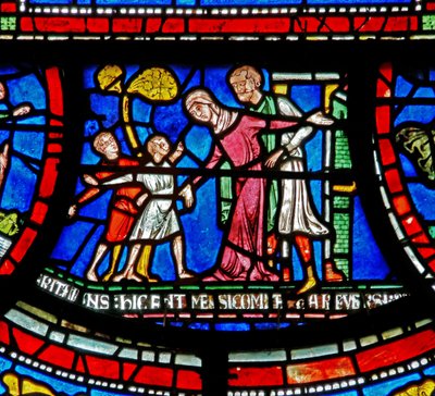 Detail from the Miracle Window depicting Bobby of Rochester