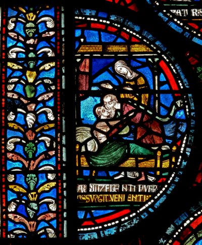 Miracle Window depicting John Roxborough and Henry Beche (detail) by English School