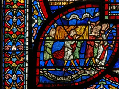 Detail from the Miracle Window depicting Jordan Fitzeisulf